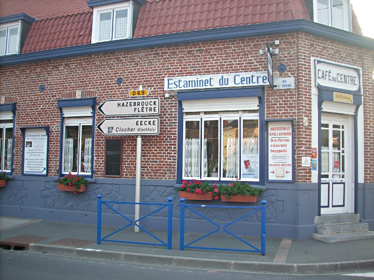 Estaminets flamands : L'estaminet du Centre ( ou Café du Centre) à Godewaersvelde